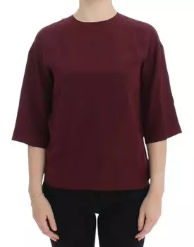Зачарованный сицилийский шелковый топ Dolce & Gabbana, красный