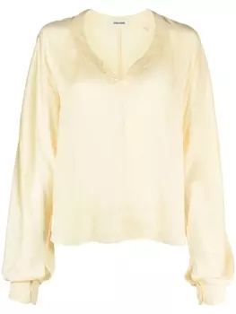 Zadig&Voltaire атласная блузка Tonastir, желтый