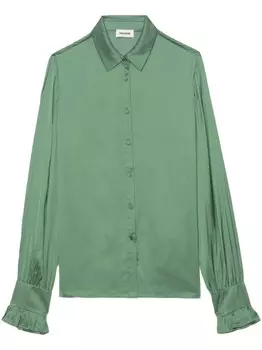 Zadig&Voltaire атласная рубашка Thely, зеленый