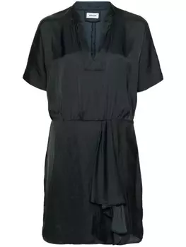 Zadig&Voltaire атласное платье мини Raito, черный