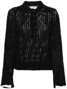 Zadig&Voltaire джемпер с пайетками, черный