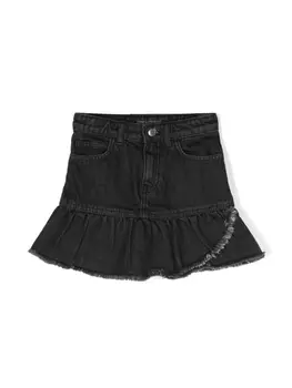Zadig & Voltaire джинсовая юбка с оборками, черный