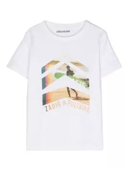 Zadig & Voltaire футболка с графичным принтом, белый