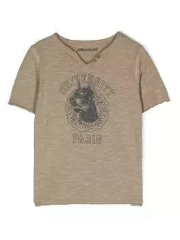 Zadig & Voltaire футболка с графичным принтом, нейтральный цвет