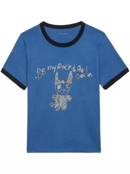 Zadig&Voltaire футболка с кристаллами, синий