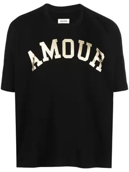 Zadig&Voltaire футболка с текстовым принтом, черный