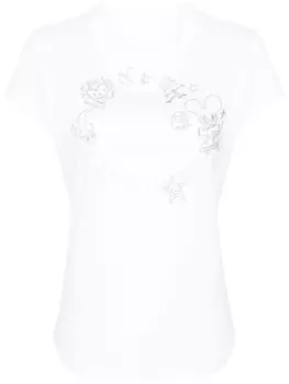 Zadig&Voltaire футболка Walk Blason с вышивкой, белый