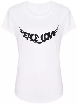 Zadig&Voltaire футболка Walk Peace Love с принтом, белый