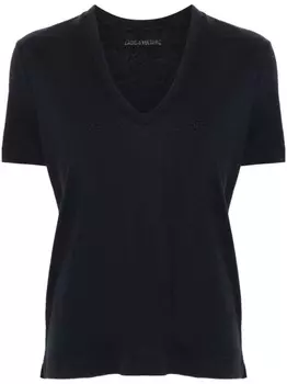 Zadig&Voltaire футболка Wassa с надписью, синий