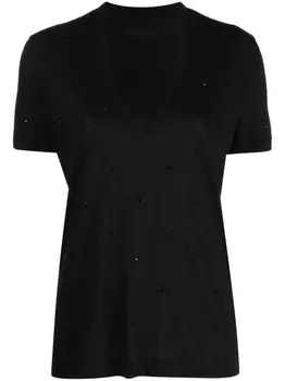 Zadig&Voltaire футболка Wassa со стразами, черный