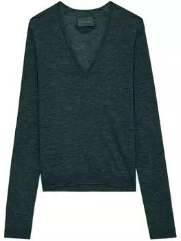 Zadig&Voltaire кашемировый джемпер Rivy, зеленый