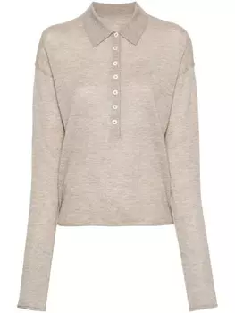 Zadig&Voltaire кашемировый джемпер с воротником поло, нейтральный цвет