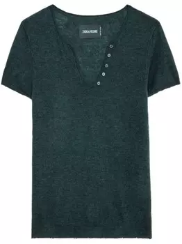 Zadig&Voltaire кашемировый топ Celsy, зеленый