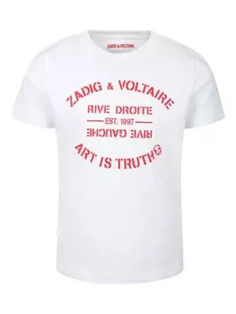 Zadig & Voltaire Kids футболка Kita Insignia, белый