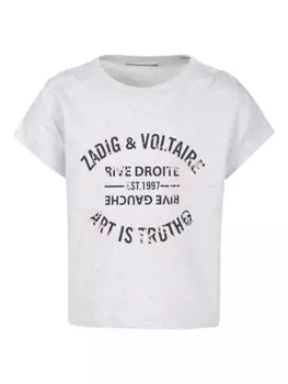 Zadig & Voltaire Kids футболка Kita Insignia, серый
