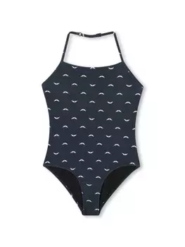 Zadig & Voltaire Kids купальник с логотипом, черный