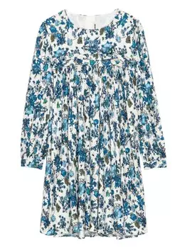 Zadig & Voltaire Kids платье с цветочным принтом, белый