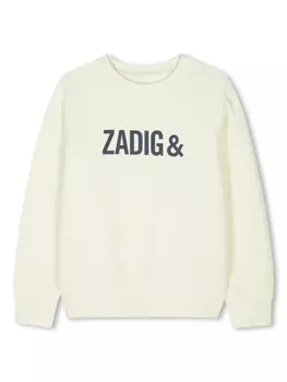 Zadig & Voltaire Kids толстовка с логотипом, нейтральный