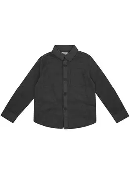 Zadig & Voltaire Kids вышитая рубашка, серый