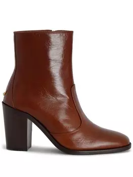 Zadig&Voltaire кожаные ботинки Preiser 85 мм, коричневый