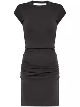 Zadig&Voltaire мини-платье из хлопка с вырезами, серый