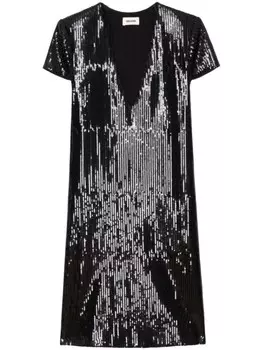 Zadig&Voltaire мини-платье Rashu с пайетками, черный