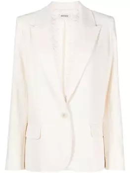 Zadig&Voltaire однобортный блейзер, нейтральный цвет