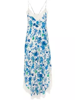 Zadig&Voltaire платье макси Ristyl с цветочным принтом, синий