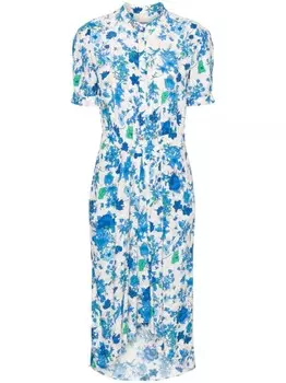 Zadig&Voltaire платье миди Rima с цветочным принтом, синий