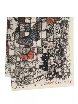 Zadig&Voltaire платок Blondie 135 из органического шелка, нейтральный цвет