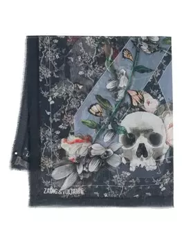 Zadig&Voltaire платок Kerry с графичным принтом, синий