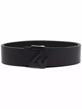 Zadig&Voltaire ремень с пряжкой-логотипом, черный
