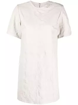 Zadig&Voltaire Riddy crinkled leather minidress, нейтральный цвет