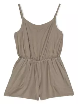 Zadig & Voltaire ромпер с вышитым логотипом, зеленый