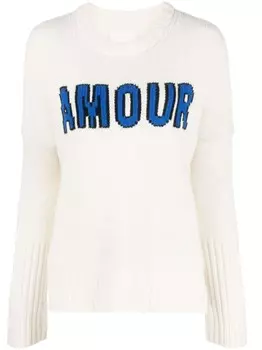 Zadig&Voltaire шерстяной джемпер Malta Amour, белый