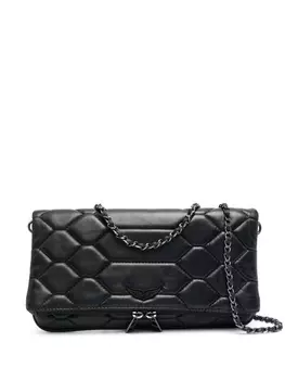 Zadig&Voltaire стеганый клатч Rock Xl Mat Scale, черный