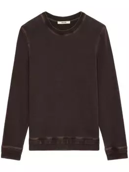 Zadig&Voltaire толстовка из органического хлопка с вышивкой, коричневый