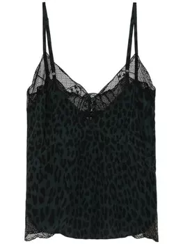 Zadig&Voltaire топ Cyoko Leopard, зеленый