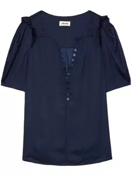 Zadig&Voltaire топ с объемными рукавами, синий