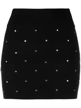 Zadig&Voltaire трикотажная мини-юбка Mitty с кристаллами, черный