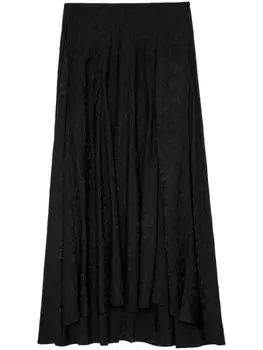 Zadig&Voltaire юбка из шелка с леопардовым принтом от Jeanne, черный