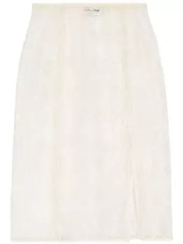 Zadig&Voltaire юбка Justicia с цветочным кружевом, нейтральный цвет