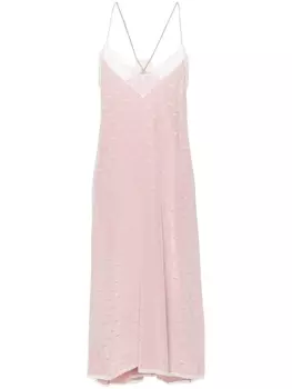 Zadig&Voltaire жаккардовое платье миди Risty, розовый
