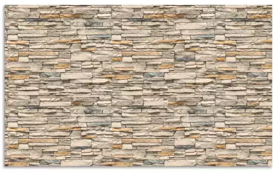 Задняя стенка для кухни Artland "Старая кирпичная стена коричневая", (1 шт.), брызговик алюминий с клейкой лентой, легко монтируется 100х55 см, цвет naturfarben