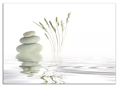 Задняя стенка для кухни Artland "Zen Peace", (1 шт.), брызговик алюминий на клейкой ленте, легко монтируется 150х60 см, белый