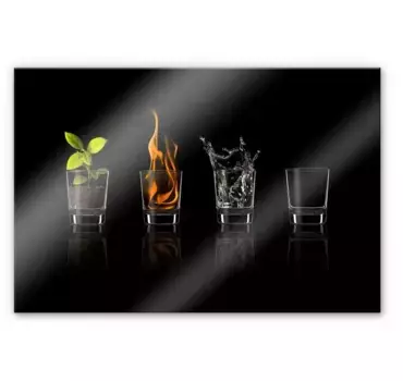 Задняя стенка для кухни Wall-Art "Фрутос Варгас Четыре элемента", (1 шт.), защита стенки мойки плиты 80х60 см, цвет bunt