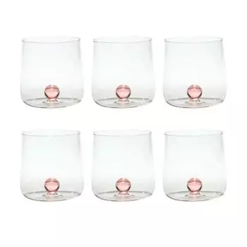 ZAFFERANO Bilia 6 стаканов розовый