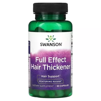 Загуститель для волос Swanson с полным эффектом, 60 капсул