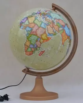 Захем, освещенный политический глобус ZACHEM