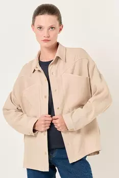 Zaid куртка оверсайз на молнии Jimmy Key, бежевый